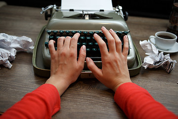 Image showing typewriter, ready for jounalist action