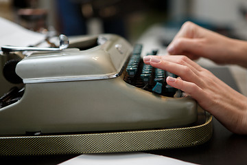 Image showing typewriter woman hands