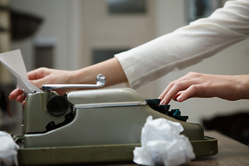 Image showing typewriter with crumpled paper