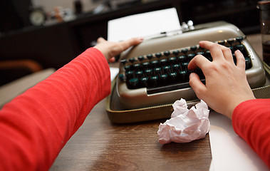 Image showing old typewriter and paper 