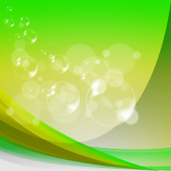 Image showing Bubbles Background Shows Translucent Spheres Or Shiny Air Balls