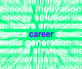 Image showing Career Word Means Job Profession Or Occupation