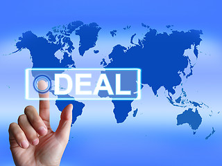 Image showing Deal Map Refers to Worldwide or International Agreement