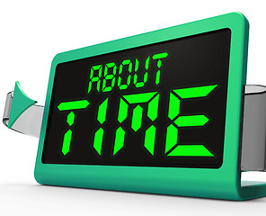 Image showing About Time Clock Shows Late Or Overdue