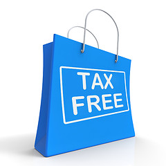 Image showing Tax Free Shopping Bag Shows No Duty Taxation