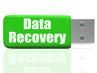 Image showing Data Recovery Pen drive Means Safe Files Transfer Or Data Recove