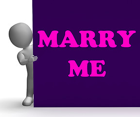 Image showing Marry Me Sign Means Romance And Marriage