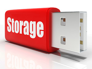 Image showing Storage Pen drive Means Storage Unit Or Data Backup