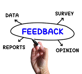 Image showing Feedback Diagram Means Survey Reports And Opinion