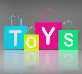 Image showing Toys Bags Shows Retail Shopping and Buying