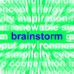Image showing Brainstorm Word Means Thinking Creatively Problem Solving And Id
