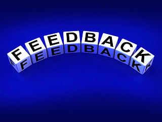 Image showing Feedback Blocks Means Comment Evaluate and Review