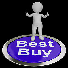 Image showing Best Buy Button Shows Quality Product Or Service