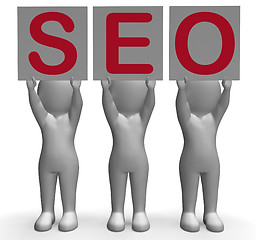 Image showing SEO Banners Mean Optimized Web Search And Development