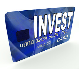 Image showing Invest on Credit Debit Card Shows Investing Money