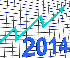 Image showing Twenty Fourteen Graph Chart Shows Increase In 2014