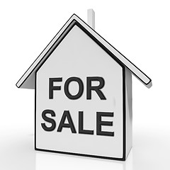 Image showing For Sale House Means Selling Or Auctioning Home