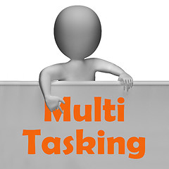 Image showing Multitasking Sign Means Doing  Multiple Tasks Simultaneously