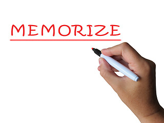 Image showing Memorize Word Means Commit Information To Memory