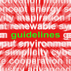 Image showing Guidelines Word Means Instructions Protocols And Ground Rules