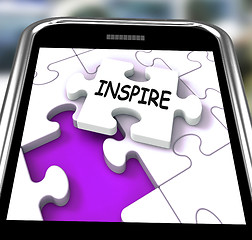 Image showing Inspire Smartphone Shows Originality Innovation And Creativity O