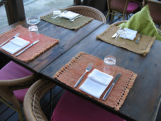 Image showing Setting table