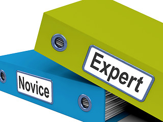 Image showing Expert Novice Folders Mean Learner And Advanced