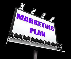 Image showing Marketing Plan Sign Refers to Financial and Sales Objectives