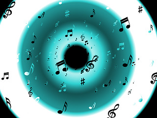 Image showing Musical Notes Background Means Classical Melody Or Music Chord