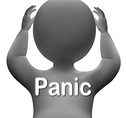 Image showing Panic Character Means Fear Worry And Distress