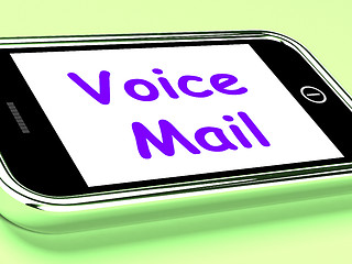 Image showing Voice Mail On Phone Shows Talk To Leave Message