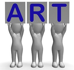 Image showing Art Banners Means Artistic Paintings And Drawings