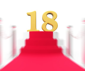Image showing Golden Eighteen On Red Carpet Displays Celebrity Eighteenth Birt