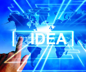 Image showing Idea Map Displays Worldwide Concepts Thoughts or Ideas