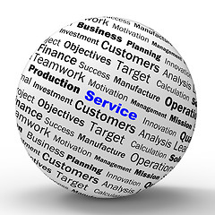 Image showing Service Sphere Definition Shows Assistance Or Customer Support