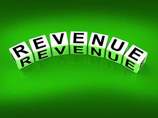 Image showing Revenue Blocks Mean Finances Revenues and Proceeds