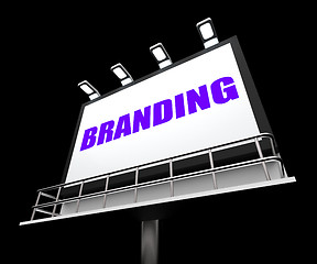 Image showing Branding Media Sign Indicates Company Brand Labels