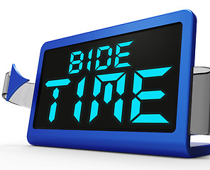 Image showing Bide Time Clock Means Wait For Opportune Moment