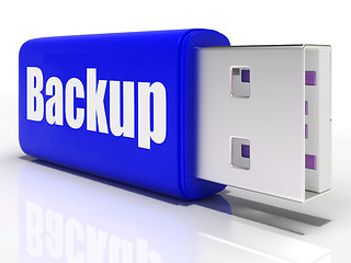Image showing Backup Pen drive Shows Storage Organization Or Data Archiving