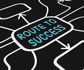 Image showing Route To Success Diagram Shows Path For Achievement