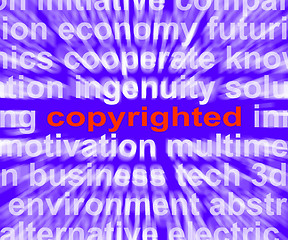 Image showing Copyright Word Shows Ownership Of Intellectual Or Patented Prope