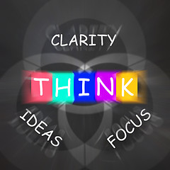 Image showing Words Displays Clarity of Ideas Thinking and Focus