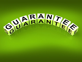 Image showing Guarantee Blocks Show Pledge of Risk Free Guaranteed