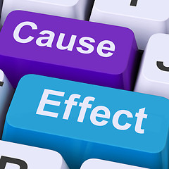 Image showing Cause Effect Keys Means Consequence Action Or Reaction