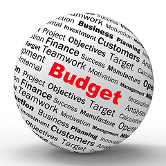 Image showing Budget Sphere Definition Shows Financial Management Or business 