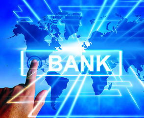 Image showing Bank Map Displays International and Internet Banking