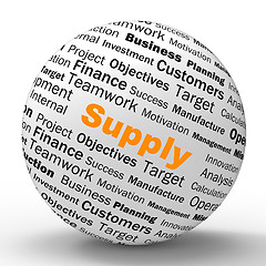 Image showing Supply Sphere Definition Shows Goods Provision Or Product Demand