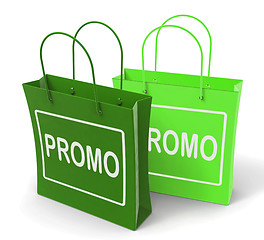 Image showing Promo Bags Show Discount Reduction or Sale