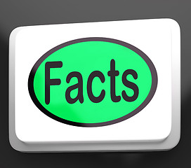 Image showing Facts Button Shows True Information And Data