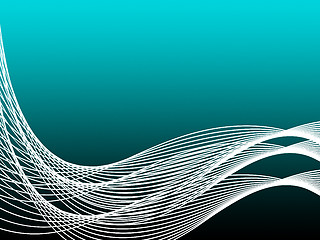 Image showing Turquoise Curvy Background Shows Graphic Design Or Modern Art